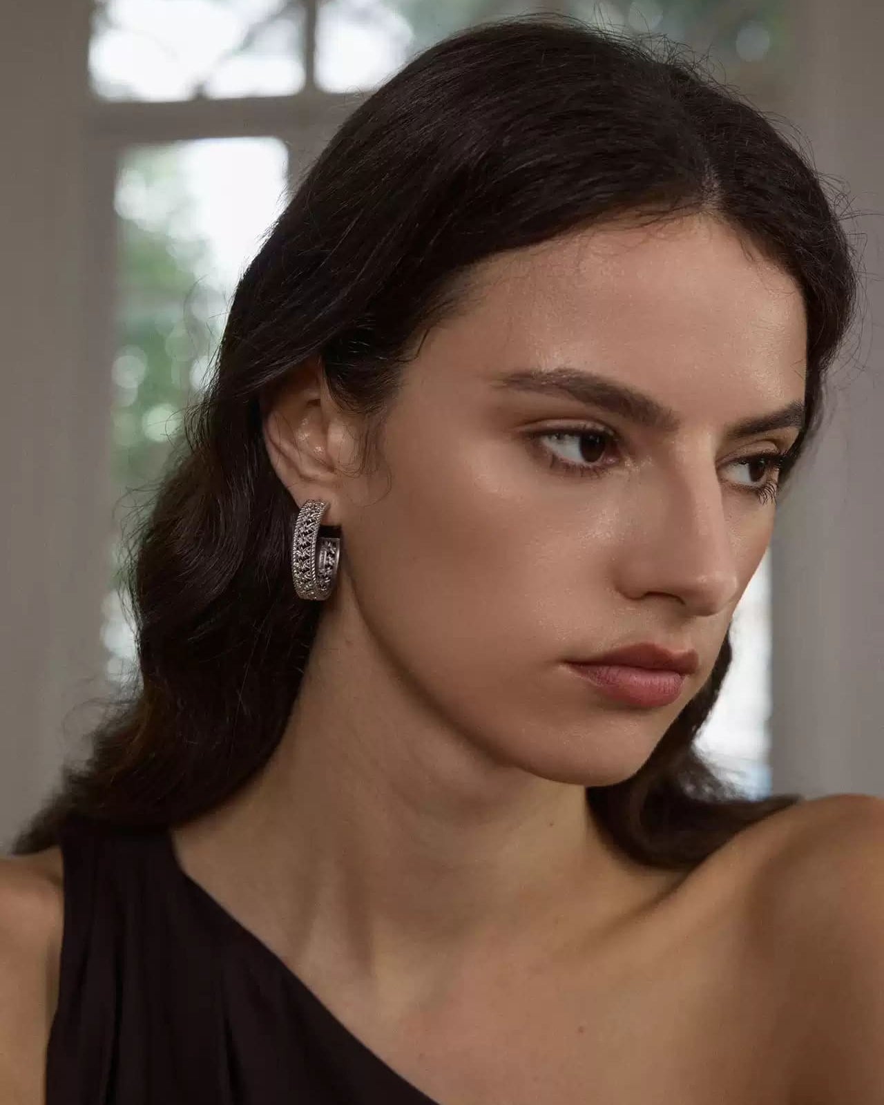 bay-laurel-hollow-earrings-silver