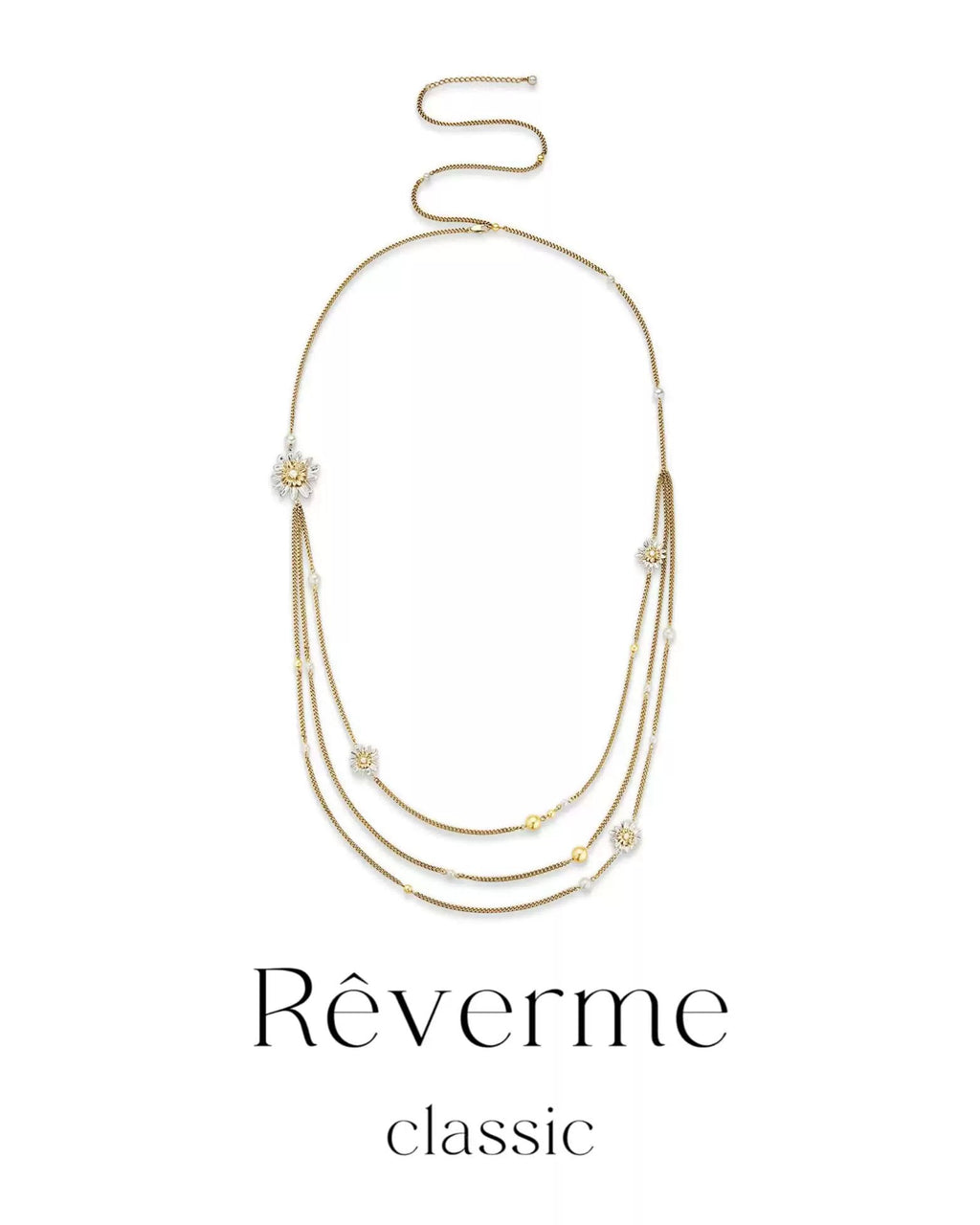 platinum-plated-daisy-layered-necklace