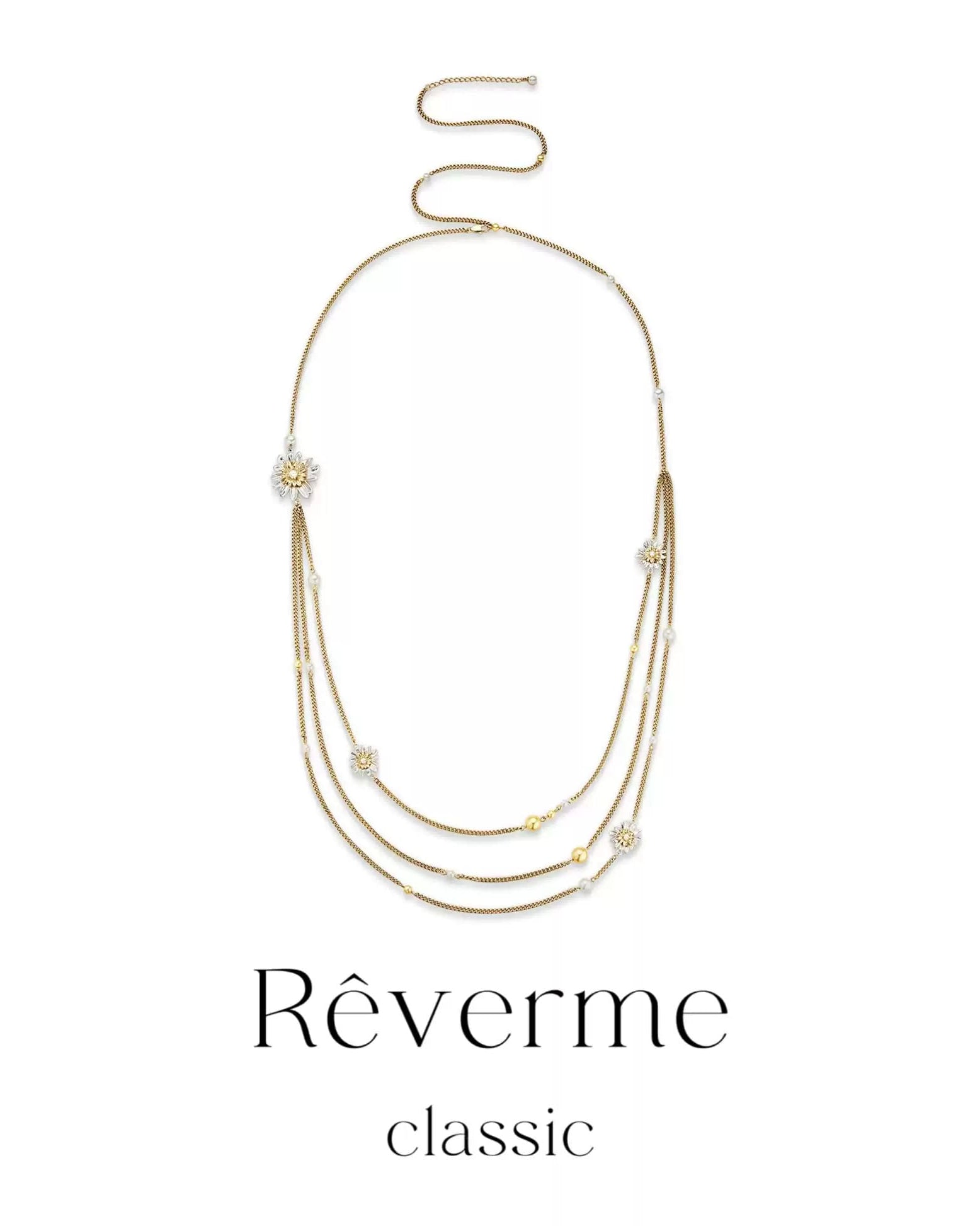 platinum-plated-daisy-layered-necklace