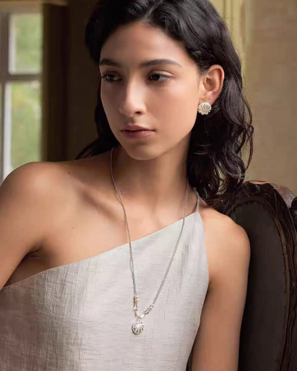 silver-tone-shell-crystal-necklace